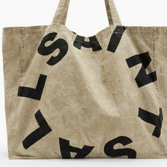 NWT AllSaints Large Tierra Canvas Tote Bag - Picture 6 of 7